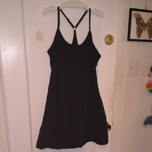 Outdoor Voices | Elegant Black Strappy Mini Dress